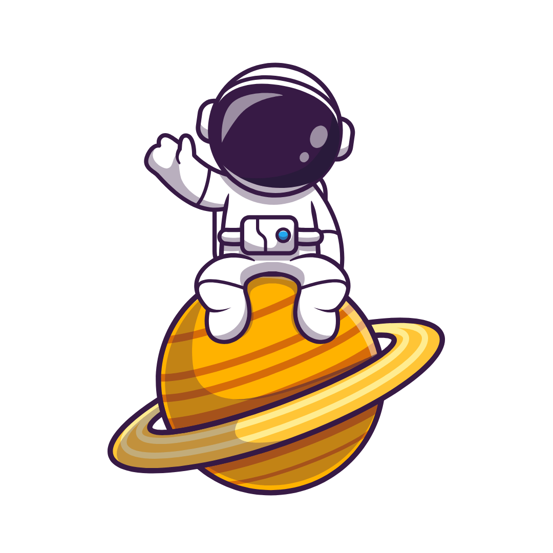 Astronaut on Saturn